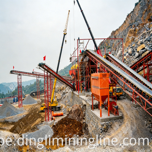 mine aggregate crushing line